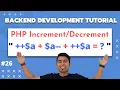 PHP Increment and Decrement Operators in Hindi PHP Tutorial in Hindi 2020