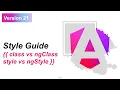Angular 21 New Features class vs ngClass style vs ngStyle class style over ngClass ngStyle