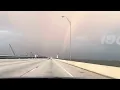 Driving through Rain Shower Rainbow Tampa Bay Howard Frankland Bridge June 15 2024
