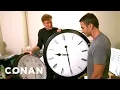 Conan Catches Jordan Schlansky Coming In Late CONAN on TBS