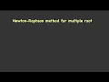 Newton-Raphson method for multiple root Numerical Analysis mgkvp bsc vi sem maths