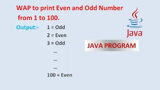 Odd Even Program in Java Learn Java Java tutorial