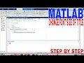 How To Change The Font Size Of A Plot Title In MATLAB