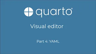 Quarto visual editor Part 4