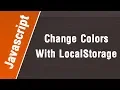 Javascript Arabic Tutorials - Change Website Colors Save With Local Storage