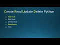 CRUD part Add Read in python console application python projects