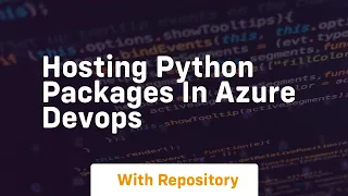 Hosting python packages in azure devops