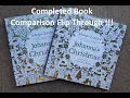 Comparison Flip through of Completed Johanna s Christmas Colouring Books by Johanna Basford