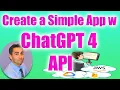 TUTORIAL How to Use ChatGPT-4 API with Simple HTML JavaScript