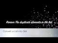 Everything You Need To Know About Convert A List Into Set And Remove The Duplicate Elements