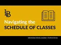 Navigating the Schedule of Classes