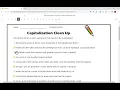 Grammar Capitalization Review
