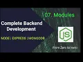 07 Modules in Nodejs How we can create own Modules How to Refactor our code using Modules