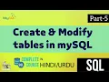 How to tables in mySQL in Part-5