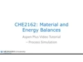 CHE2162 Aspen Plus Process Simulation Part 1