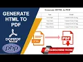 How to Generate PDF File in PHP Dompdf Library PHP Tutorial 2020 Player Of Code