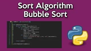 Python Sort Algorithms - Bubble Sort