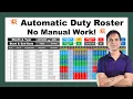 Create a Smart Duty Roster in Excel - 100 Automatic Schedule