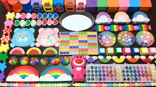 RELAXING WITH COLORFUL VS RAINBOW SLIME ! Mixing MAKEUP, CLAY & Glitter into GLOSSY Slime !!!