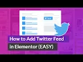NO PLUGIN How to Add or Embed Twitter Feed in Elementor Works in Divi Visual etc