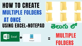 How to Create Multiple Folders at Once in Windows Telugu Tutorial