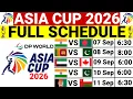 Asia Cup 2026 Schedule Asia Cup Schedule 2026 Asia Cup 2026 Date Time Venue Cricket Asia Cup