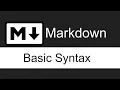 Markdown Basic Syntax