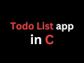 To-do list app in C tutorial