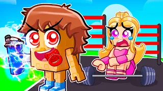 Playing As A Protective Baby Brainrot In Muscle Legends...