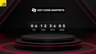Countdown Timer JavaScript Using HTML CSS Step-by-Step