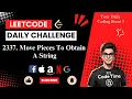 2337 Move Pieces To Obtain String Medium Leetcode Daily DSA Detailed Solution Analysis