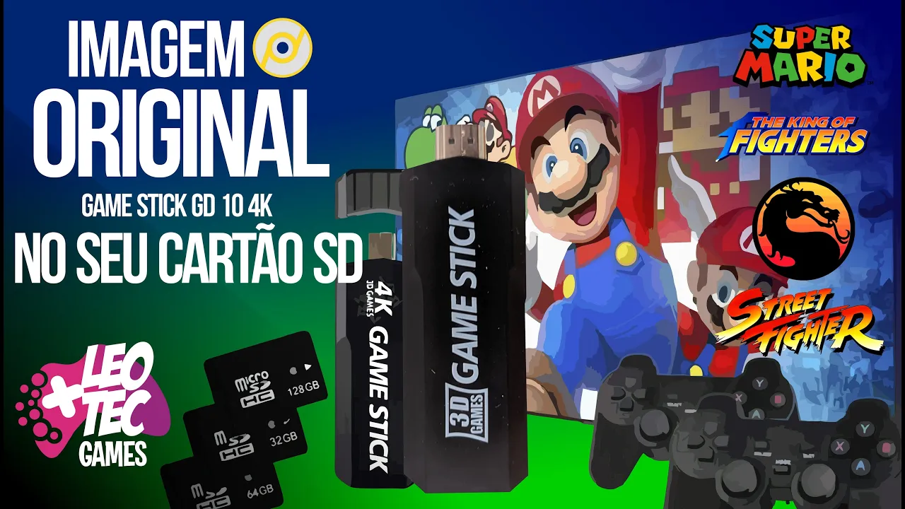 Finalmente❕instale AGORA mesmo a ????IMAGEM ORIGINAL do ????GAME STICK GD10 4K