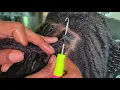 Easy way to interlock locs with a crochet needle