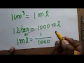 cm3 to liter