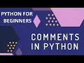 How to write comment in python Single and Multi-line Comment