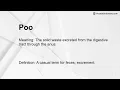 Poo Meaning