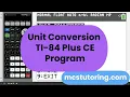 TI-84 Plus CE Unit Converter Program SI Prefixes Length Mass Pressure More