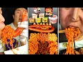 ASMR MUKBANG FIRE NOODLES Tteokbokki AND Kielbasa sausage EATING || TikTok Funny Mukbang || HUBA