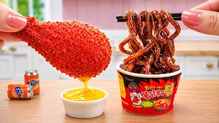 Best Miniature Cooking 🍜 Colorful Cheetos Chicken Fries & Spicy Buldak Noodles 🍗 | Mini Yummy