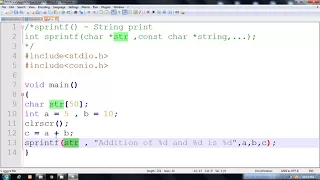 sprintf function in C Language By Pankaj Panjwani YCT Academy Hindi