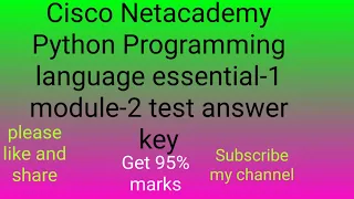 Cisco python programming language essential-1 module-2 test answer key
