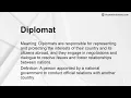 Diplomat Meaning
