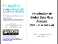 UNIT 5 - Introduction to Global Data Flow Analysis Part