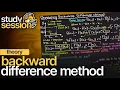 Backward Difference Method Theory Numerical Methods