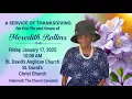 A Service of Celebration for the Life of MEREDITH ROLLINS