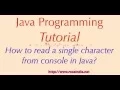 How to read a single character from console in Java