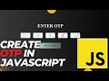 How to create OTP One Time Password in Javascript Tuitions Tonight