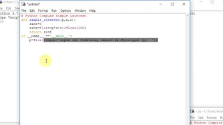 Python program to Compute simple interest