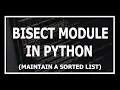 Hindi Bisect Module In Python Explained Advanced python tutorials in Hindi