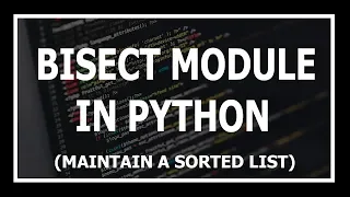 Hindi Bisect Module In Python Explained Advanced python tutorials in Hindi